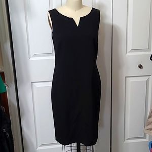 Black Sleevless Sheath Dress, Fully Lined, Size 6, New Without Tags
